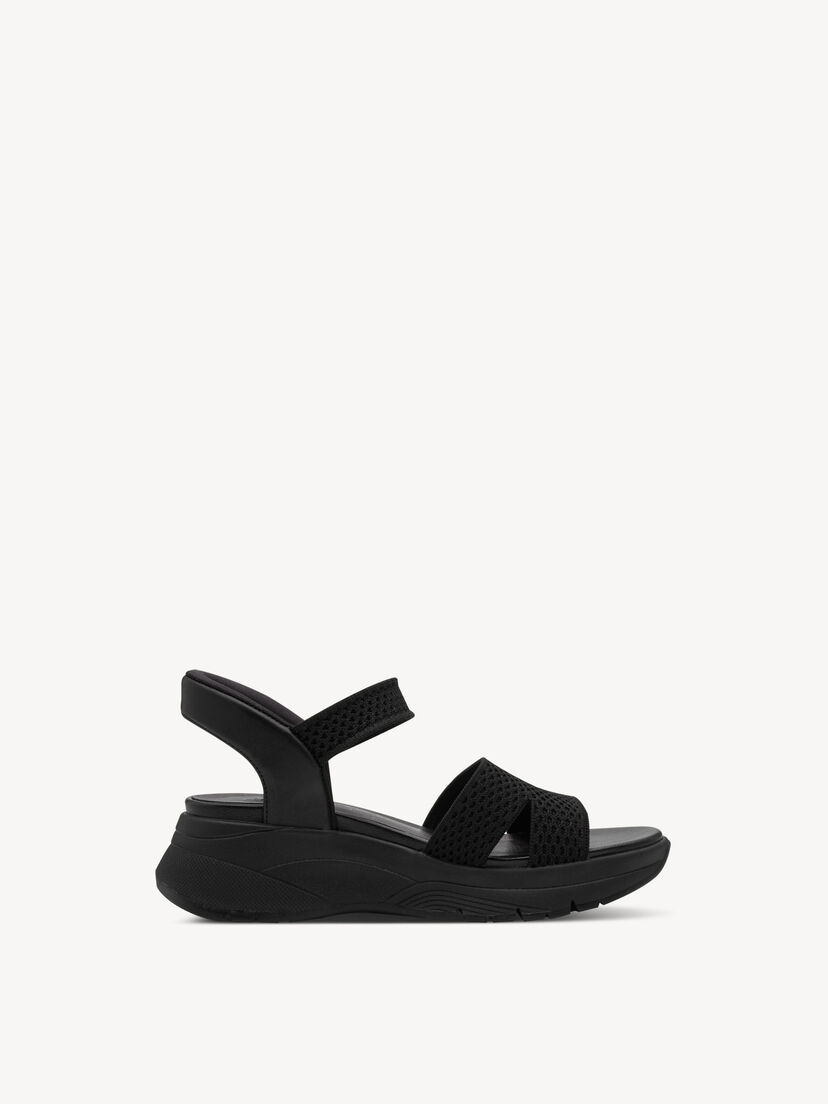 Sandaaltje - zwart, BLACK, hi-res