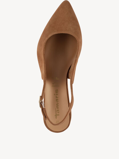 sling pumps, COGNAC, hi-res