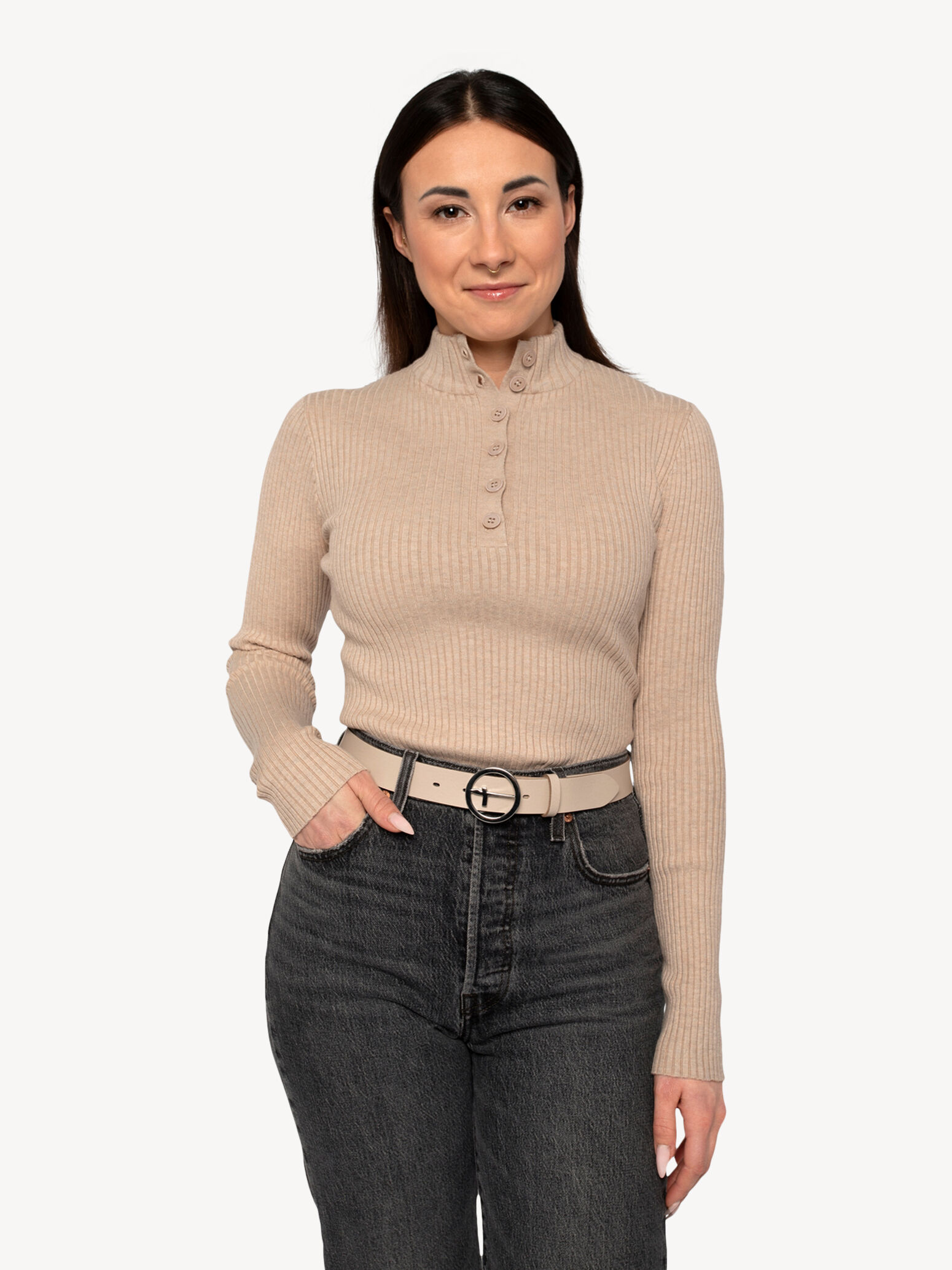 Tamaris Damen Gürtel 40mm - Pflanzlich Gegerbtes Leder Mit Silberschließe