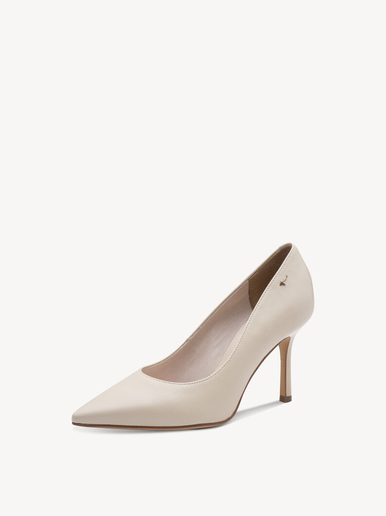 Lederpumps - beige, IVORY LEATHER, hi-res