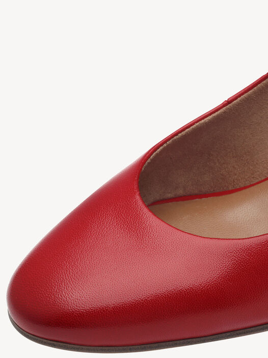 Pumps, RED LEATHER, hi-res