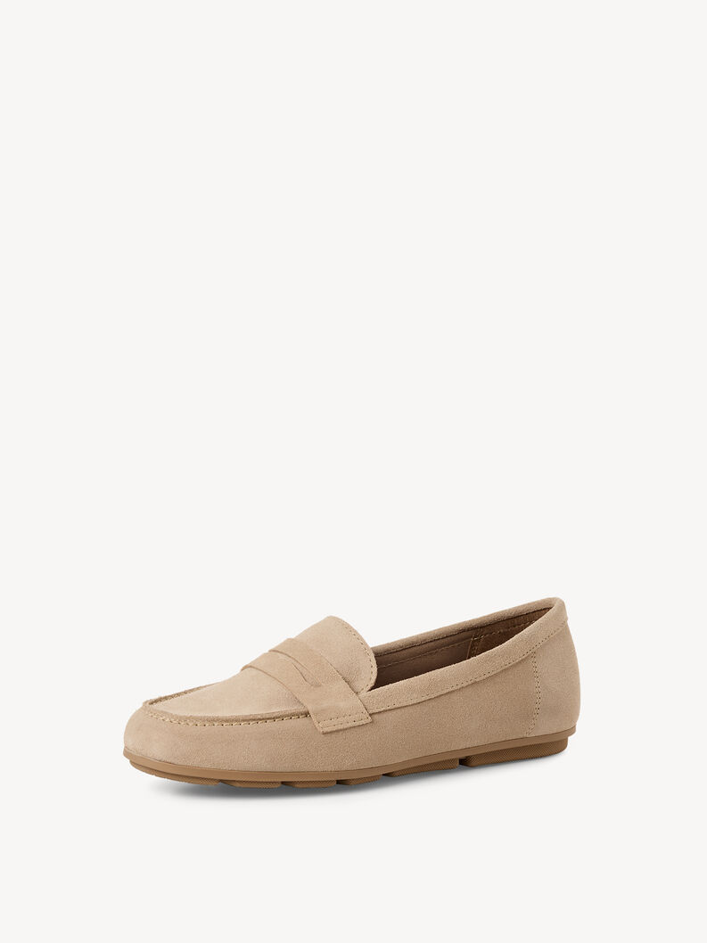 Lederslipper - beige, CREAM, hi-res