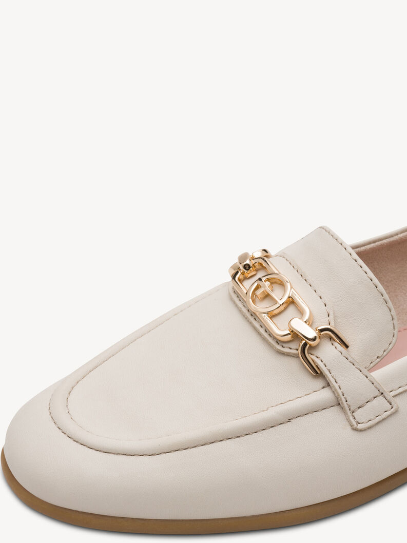 Lederslipper - beige, IVORY, hi-res