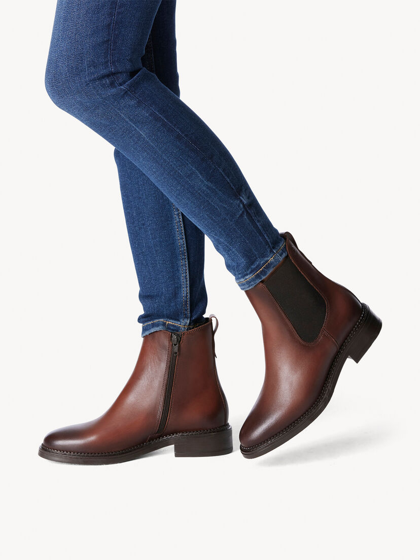 Leren Chelseaboot - bruin, cognac, hi-res