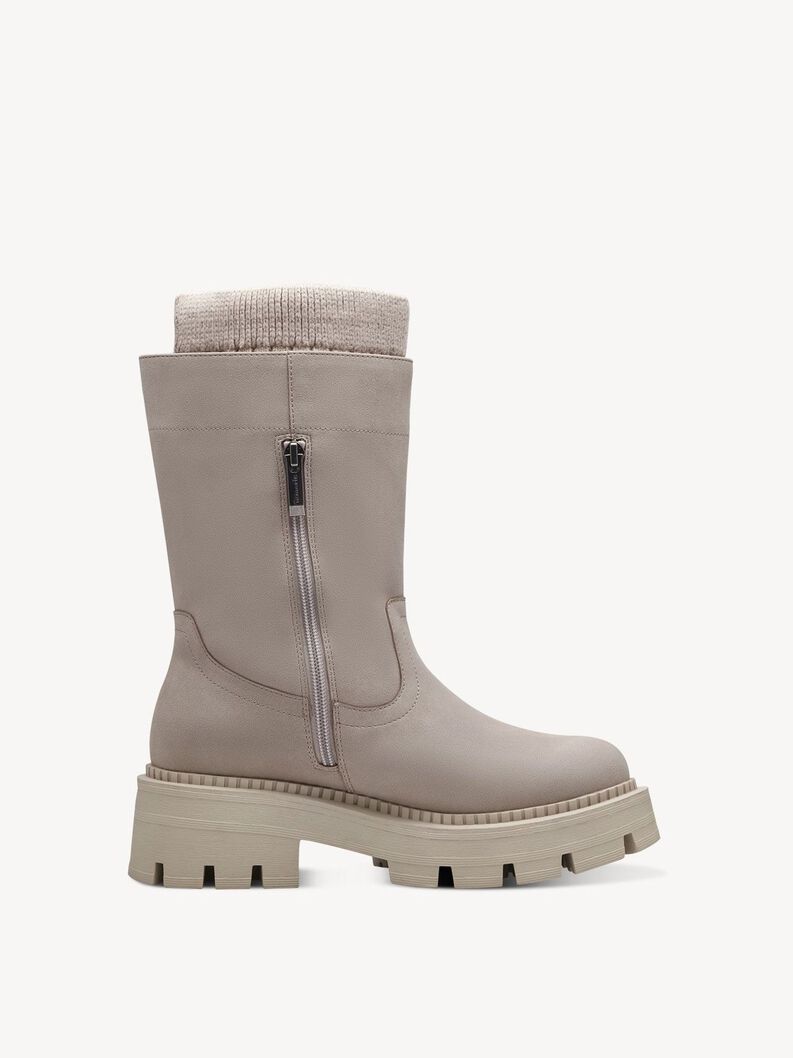 Stiefelette - beige Warmfutter, TAUPE, hi-res