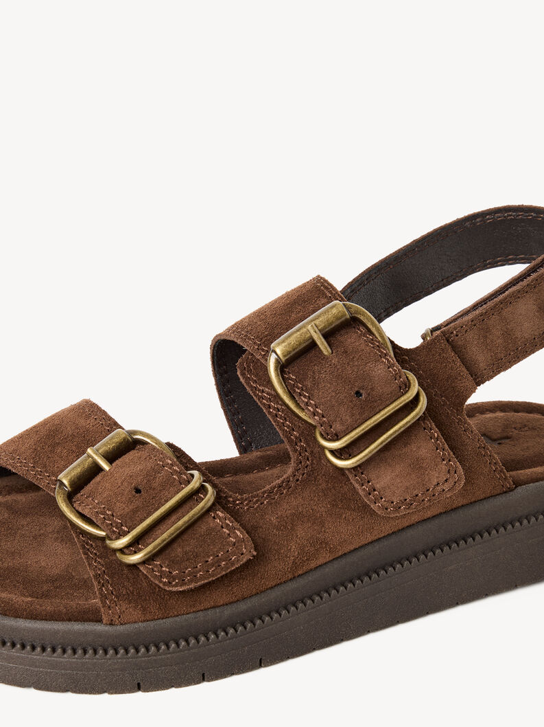 Ledersandalette - braun, MOCCA, hi-res