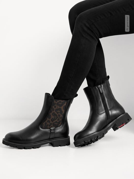 Chelseaboot, BLACK/LEO, hi-res