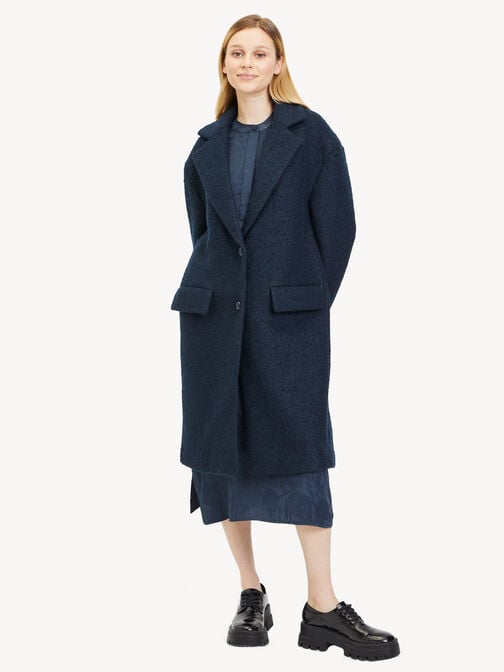 Wool coat, Blueberry, hi-res