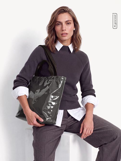 Sac cabas, grey, hi-res
