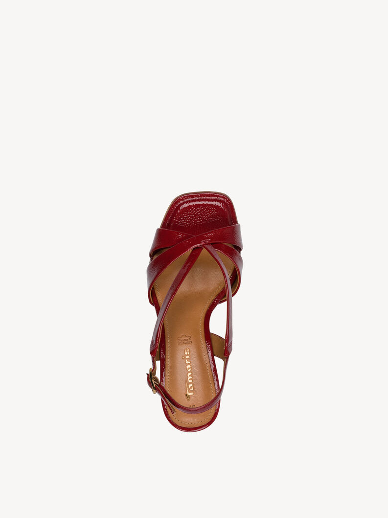 Heeled sandal - red, CHERRY, hi-res