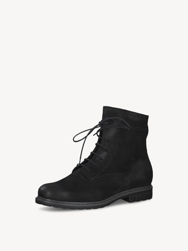 Leather Bootie - black, BLACK, hi-res