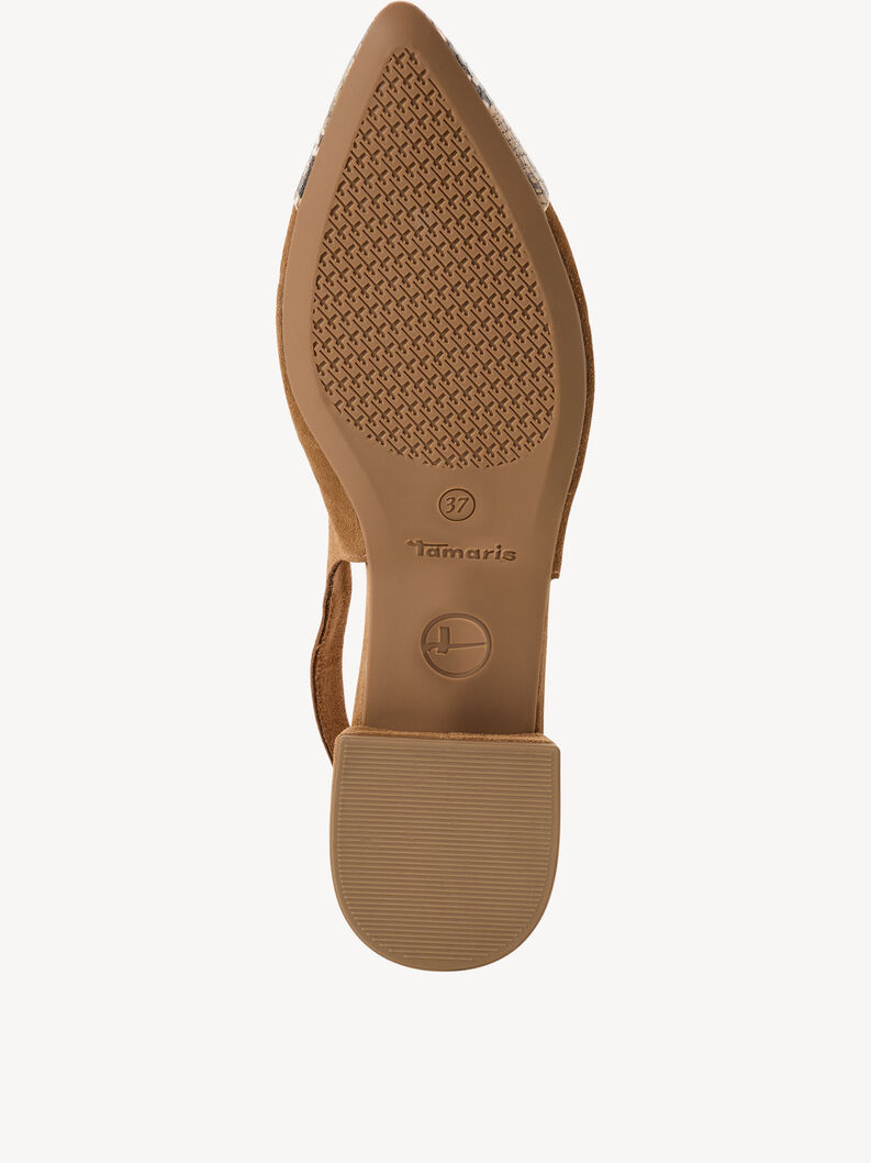 Sling pumps - brown, COGNAC STRUCT., hi-res