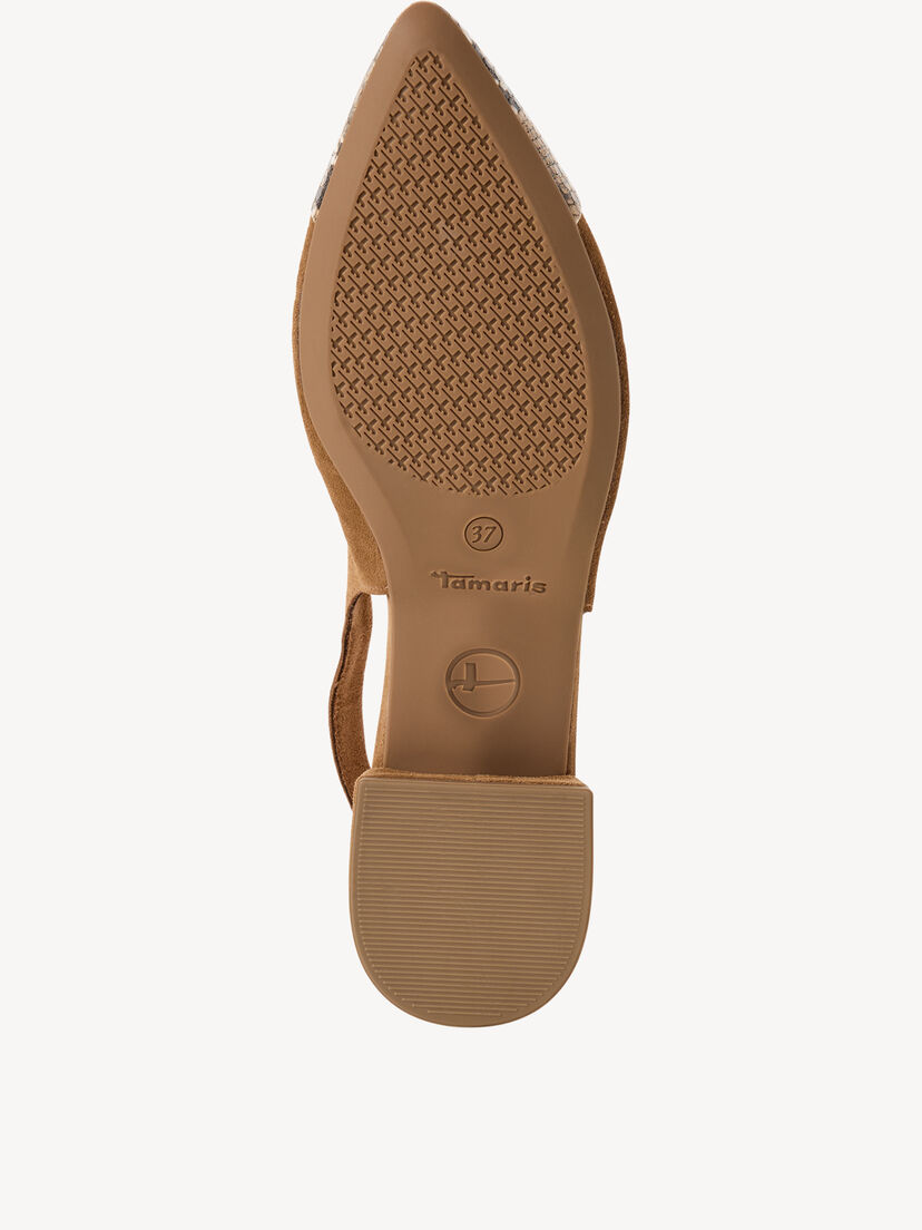 Slingpumps - bruin, COGNAC STRUCT., hi-res