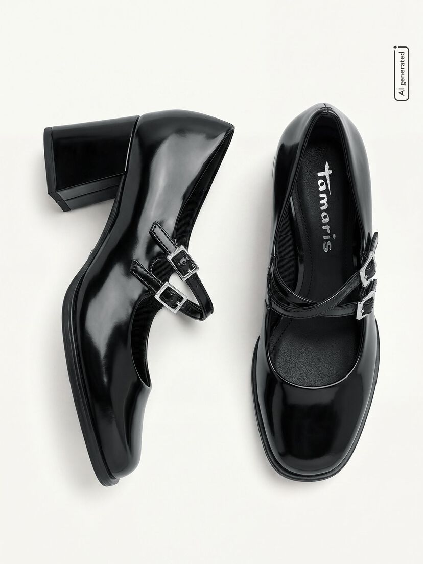 Pumps - zwart, BLACK, hi-res