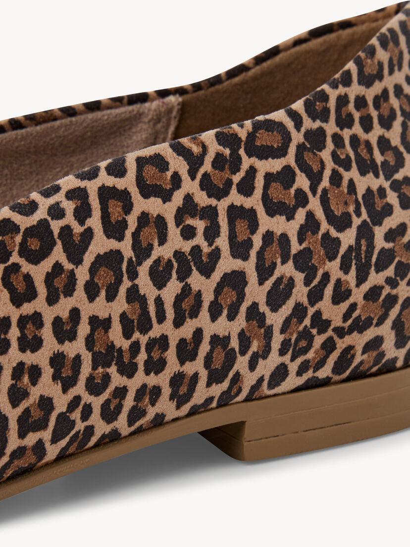 Leren Ballerina - bruin, LEOPARD, hi-res
