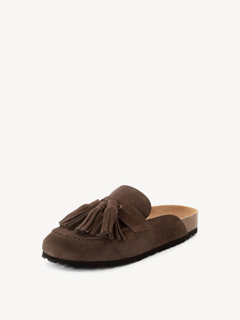 Mule en cuir - marron, 304, hi-res