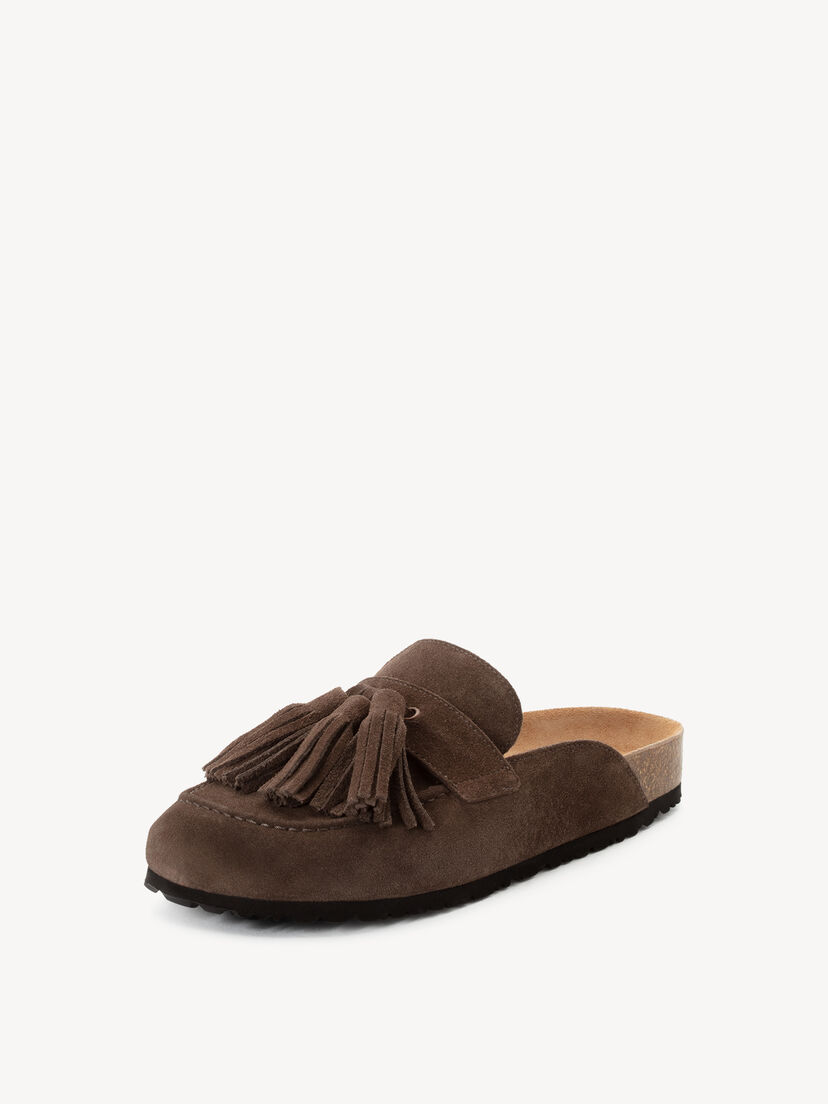 Leren Slipper - bruin, 304, hi-res