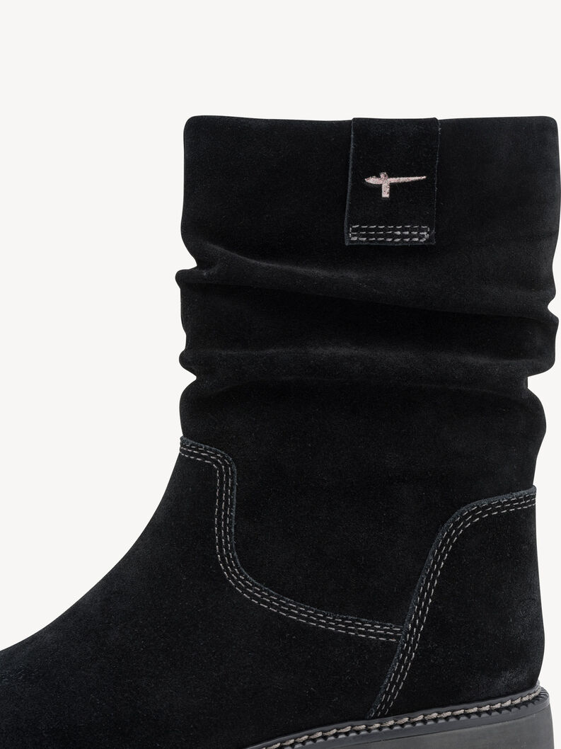 Lederstiefelette - schwarz, BLACK, hi-res