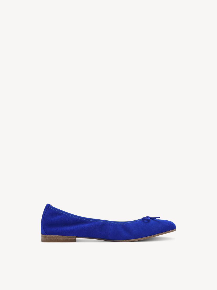 Leren Ballerina - blauw, ROYAL BLUE, hi-res