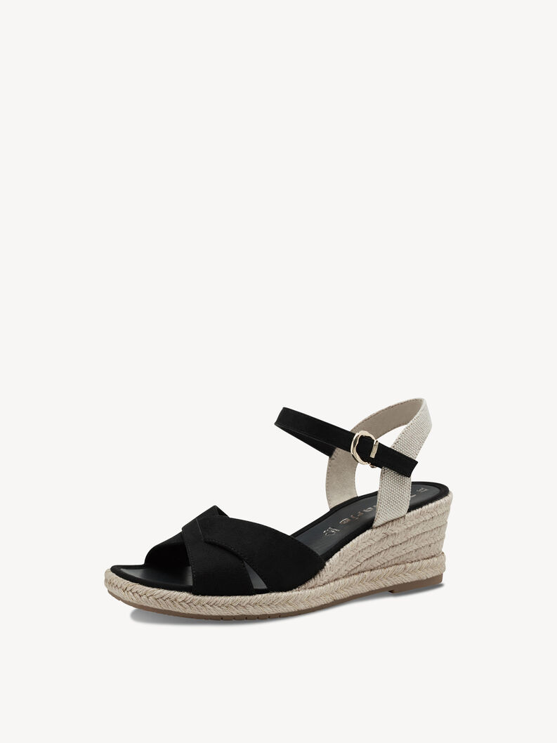 Heeled sandal - black, BLACK, hi-res