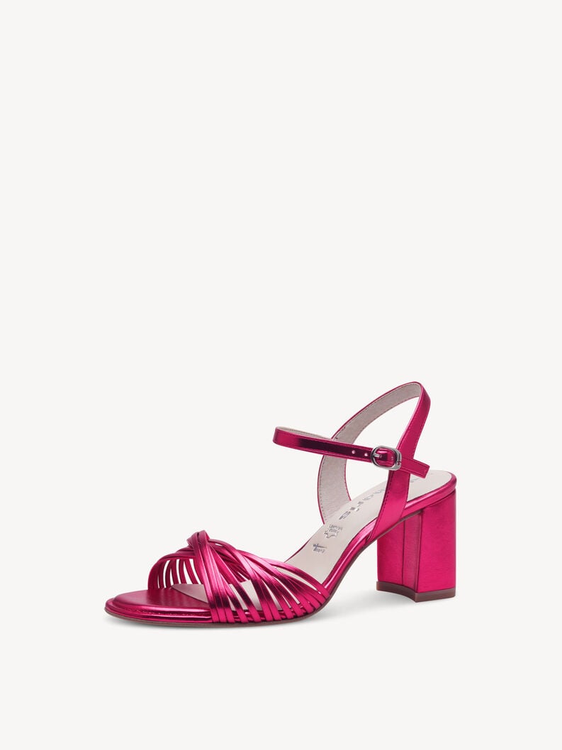Heeled sandal - pink, FUXIA METALLIC, hi-res