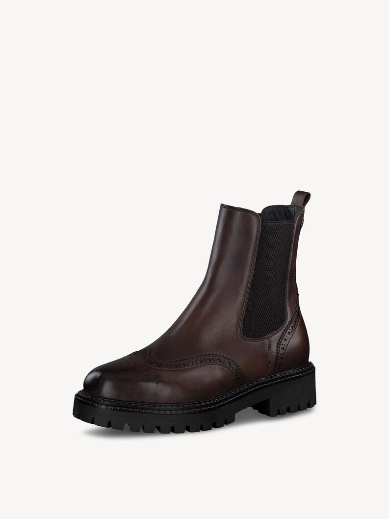 Leather Chelsea boot - brown, DARK BROWN, hi-res
