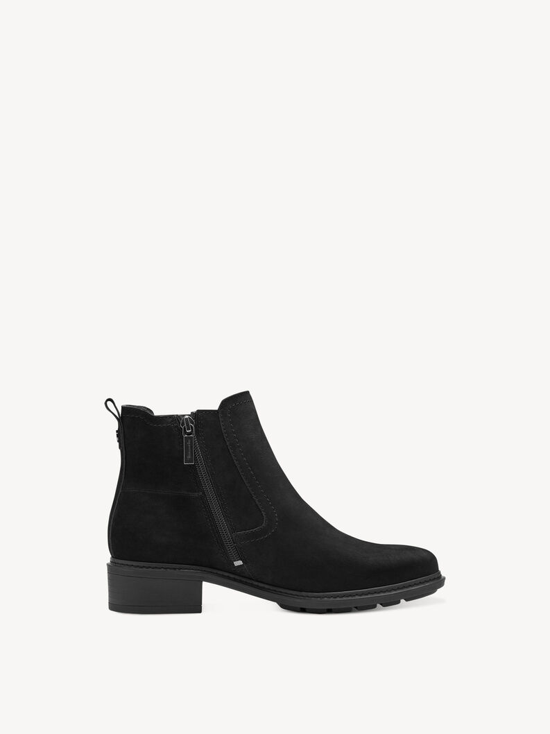 Bottine Chelsea en cuir - noir, BLACK, hi-res