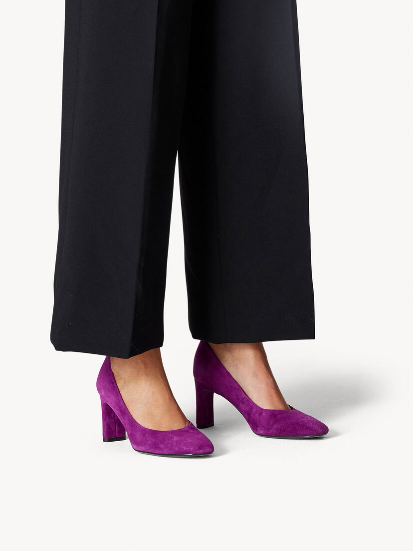 Leren Pumps - pink, DARK PINK, hi-res