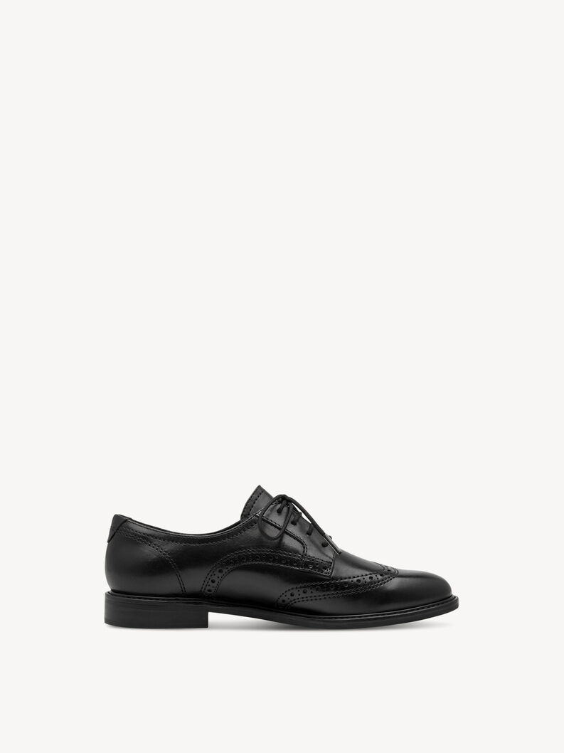 Derbie en cuir - noir, BLACK, hi-res