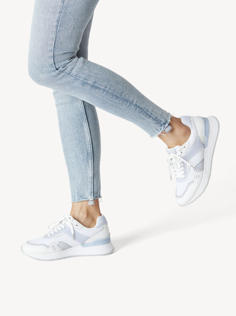 Sneaker - white, WHITE/BLEU, hi-res