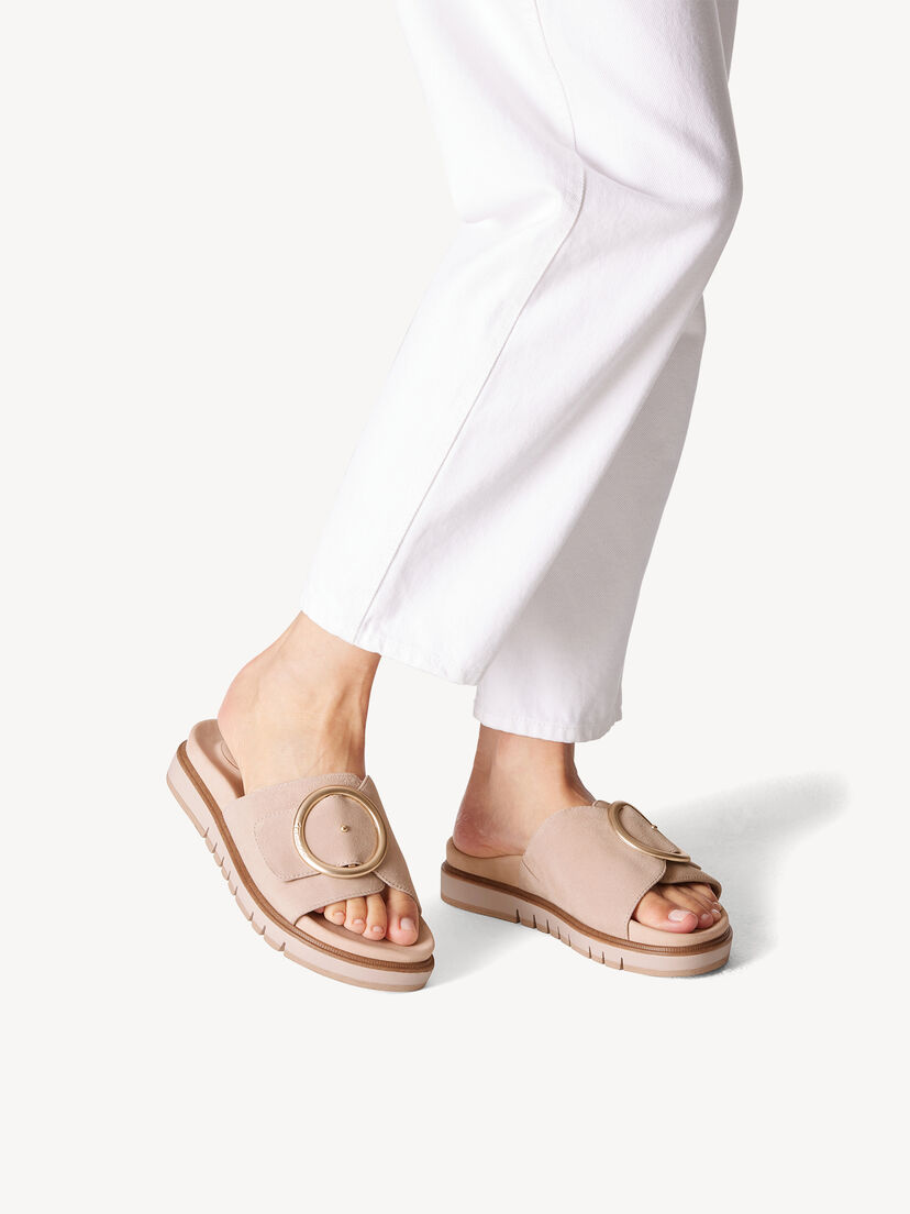 Leren Slipper - beige, beige, hi-res