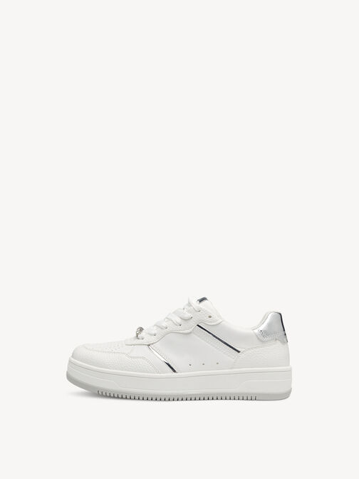 Sneaker, WHITE/SILVER, hi-res