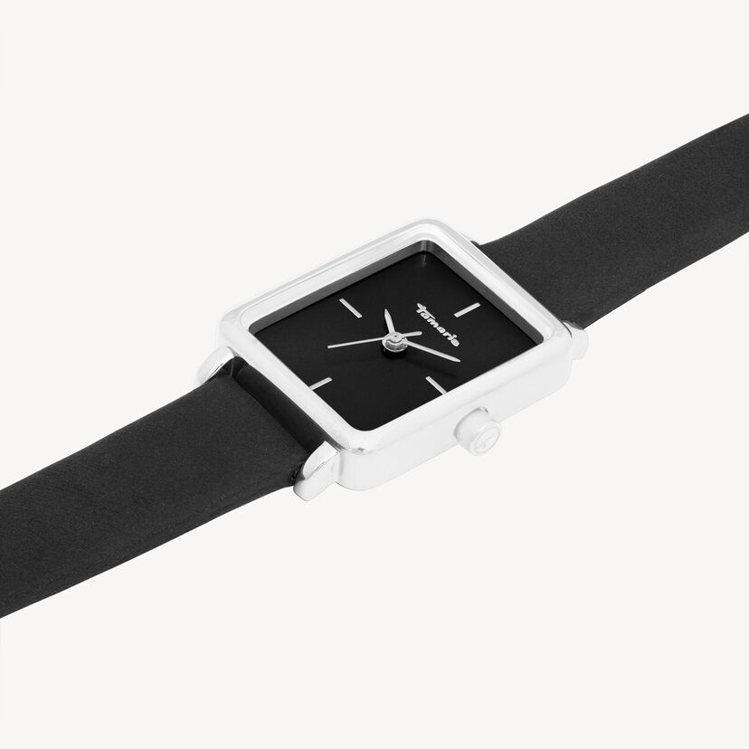 Horloge - zilver, silber-schwarz, hi-res