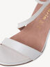 Leather Heeled sandal - white, WHITE PEARL, hi-res