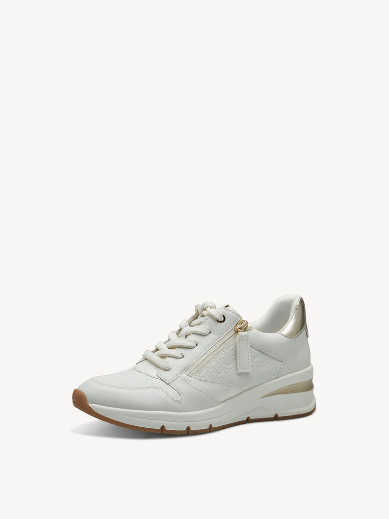 Sneaker - white, WHITE/GOLD, hi-res
