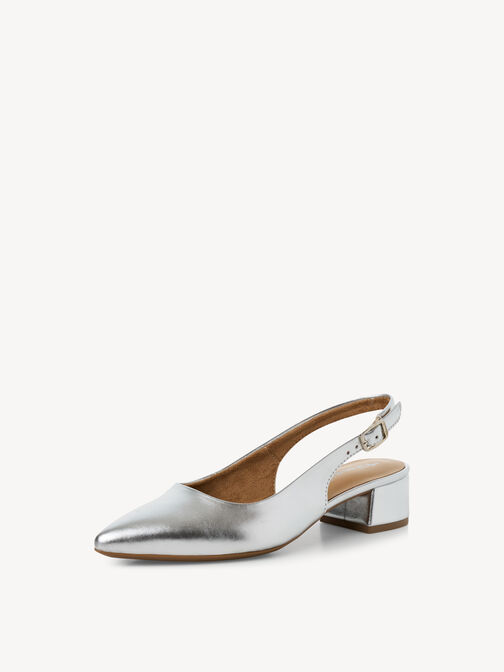 escarpin, SILVER METALL., hi-res