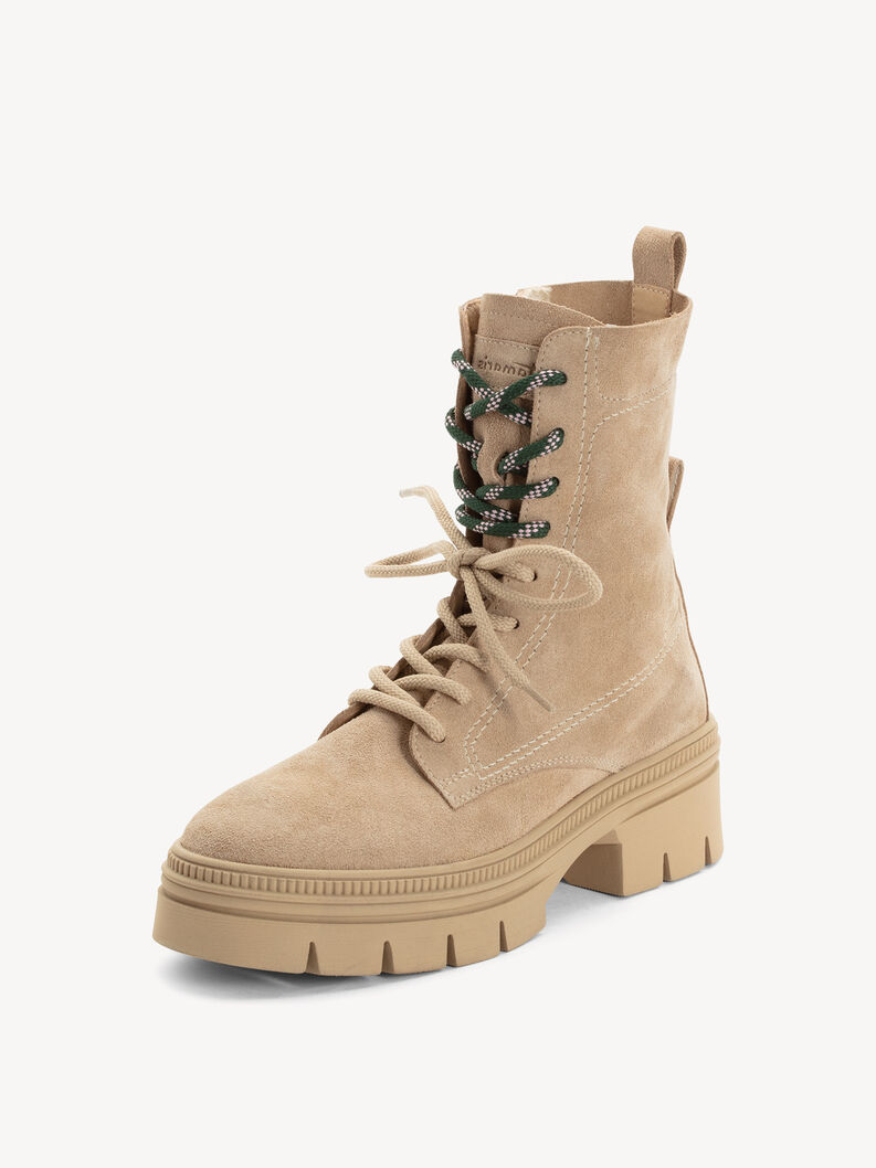 Lederstiefelette - beige, BEIGE, hi-res