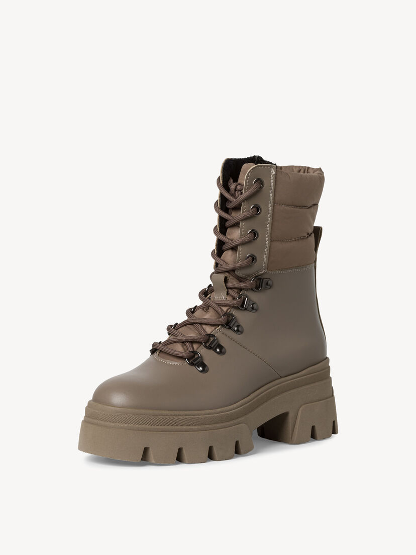 Leren Enkellaarsje - groen, SAGE, hi-res