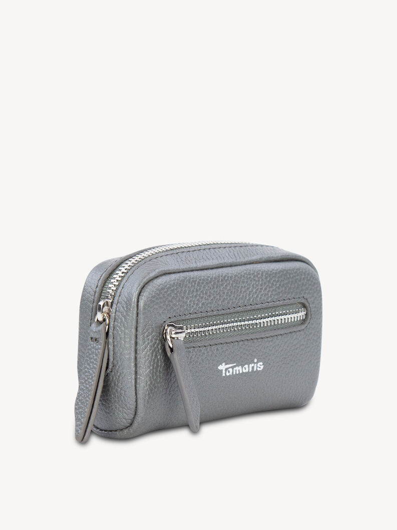 Leather Key case - silver, darksilver, hi-res