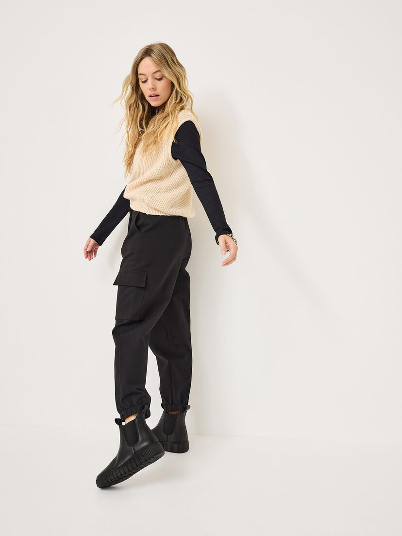 Leren Chelseaboot - zwart, BLACK LEATHER, hi-res