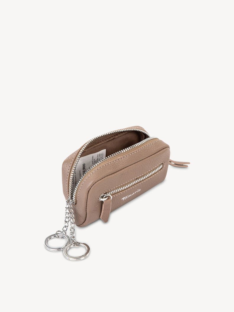 &Eacute;tui &agrave; cl&eacute;s en cuir - beige, sand, hi-res