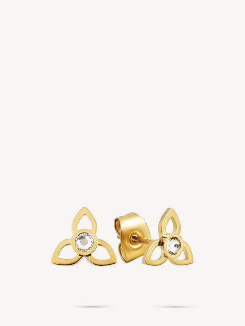 Earrings, gold, hi-res