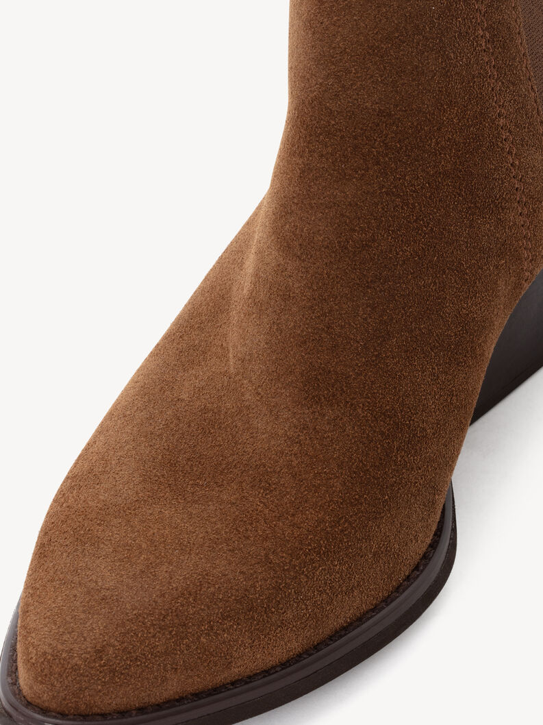 Bottine Chelsea en cuir - marron, BROWN, hi-res