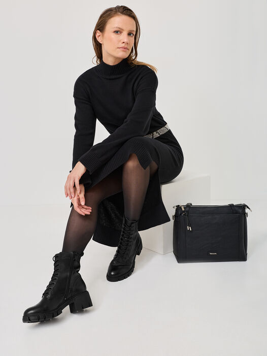 Enkellaarsje, BLACK LEATHER, hi-res