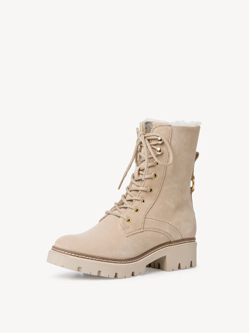 Lederstiefelette - beige, CREAM, hi-res