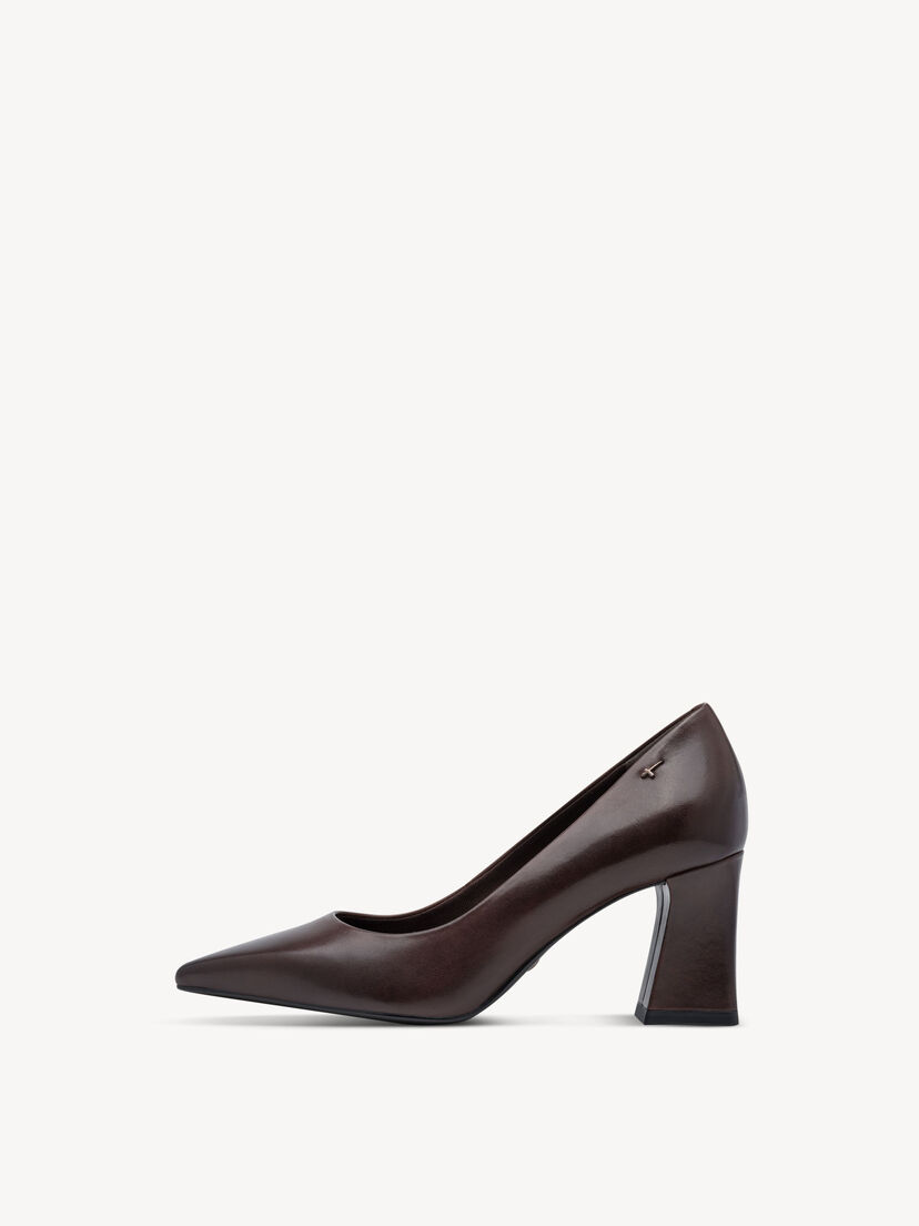 Leren Pumps - bruin, MAHOGANY LEA., hi-res