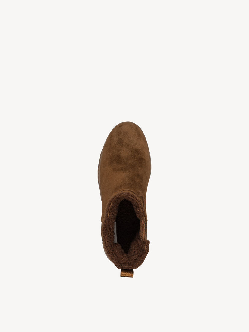 Leren Enkellaarsje - bruin warme voering, TOBACCO/LEO, hi-res