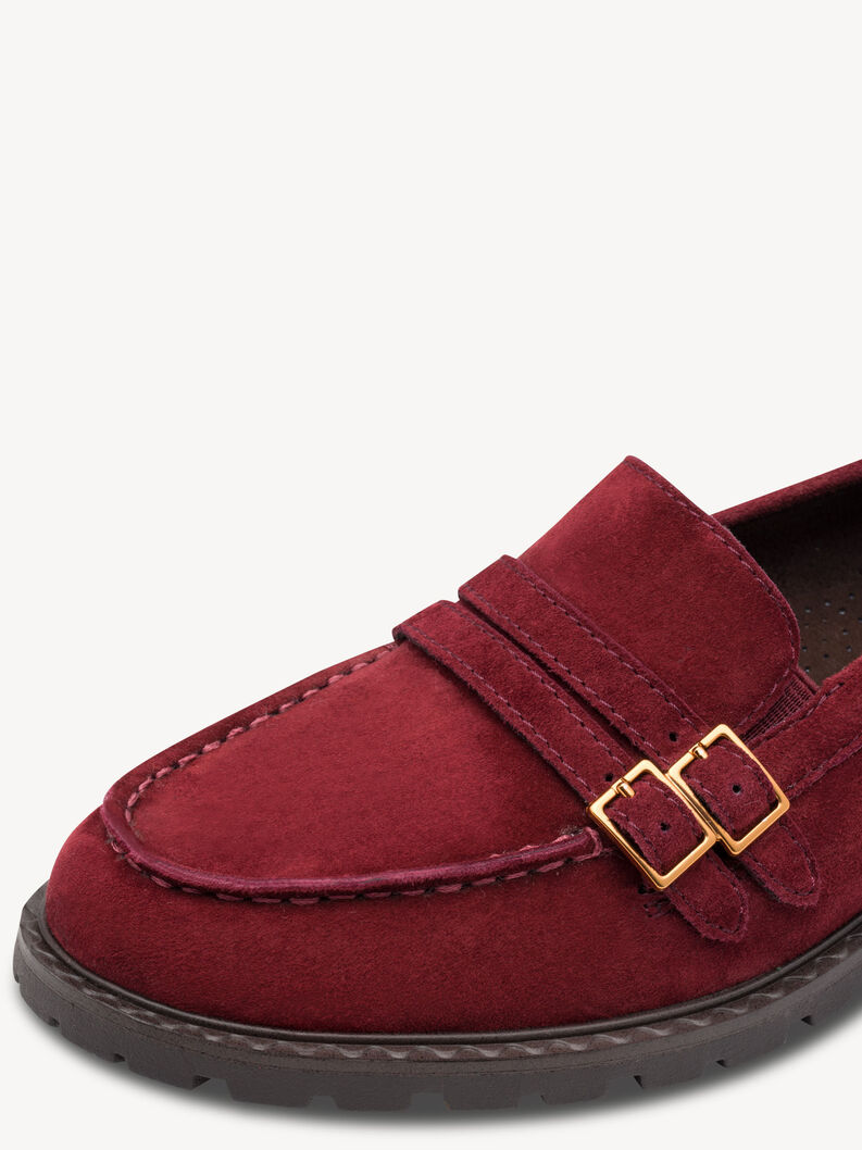Leather Slipper - red, CRANBERRY, hi-res