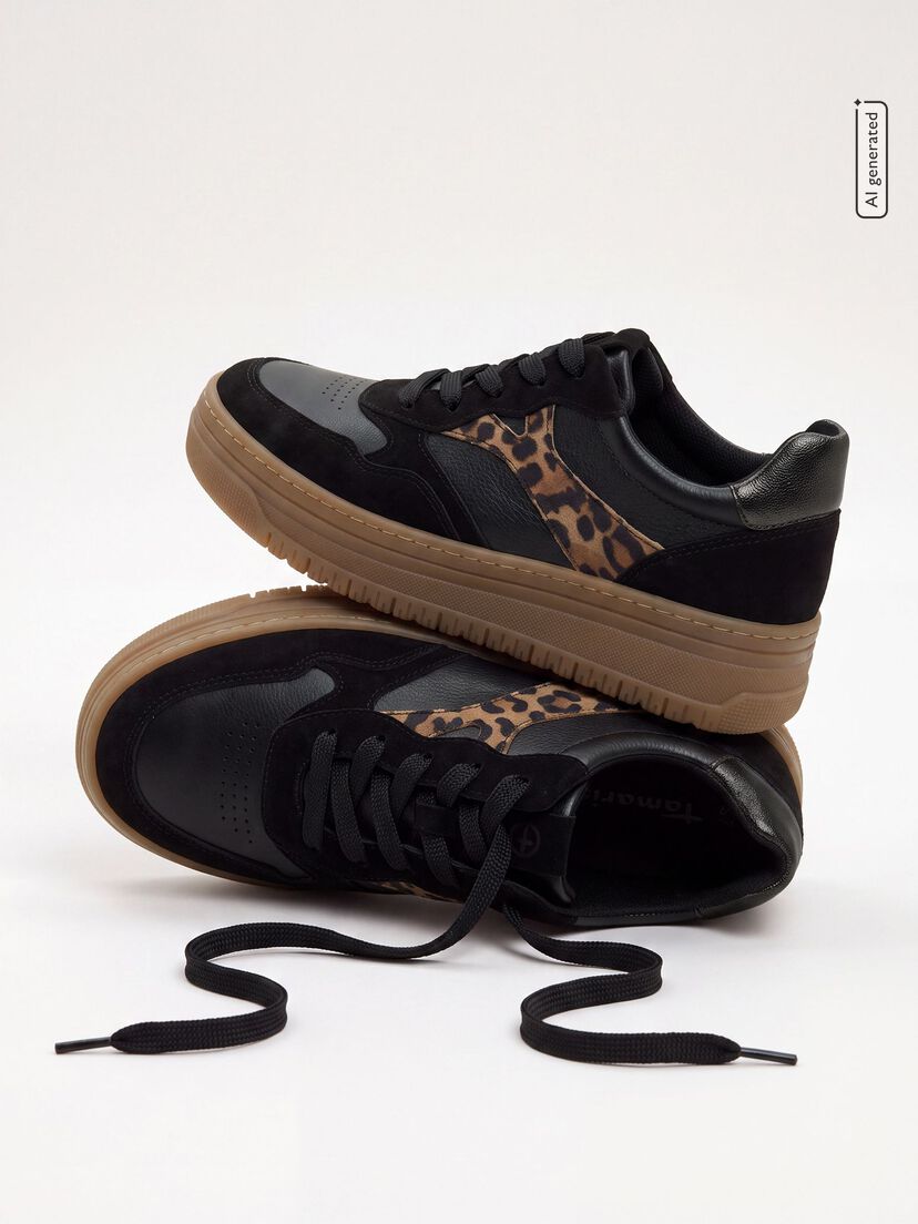 Sneaker, BLACK/LEOPARD, hi-res