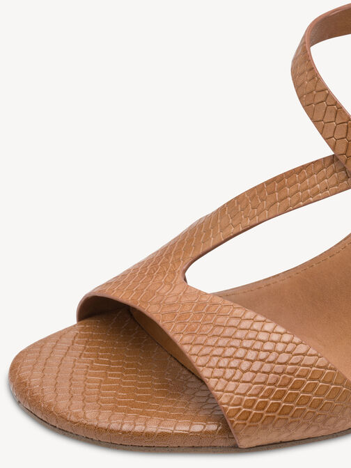 Heeled sandal, COGNAC STRUCT., hi-res